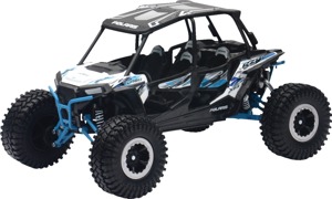 1:18 Scale Polaris RZR XP4 Rock Crawler Toy Blue/Black by New Ray
