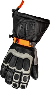 Fly Racing Glacier Gloves Black/Grey/Orange 2X-Large - Cold weather snow gloves in 2X-Large Black/Grey/Orange