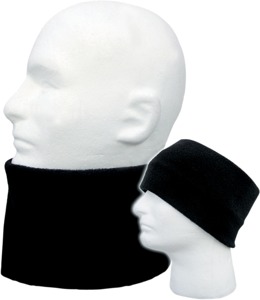 Mini Gaiter Double Layer Fleece Black One Size