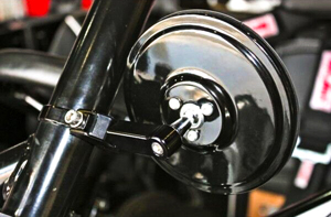 Axia 5 Inch Round Convex Billet Side Mirror Black - 5" convex billet side mirror, black finish