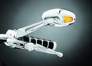 Turn Signal Mirrors Flat Glass Chrome