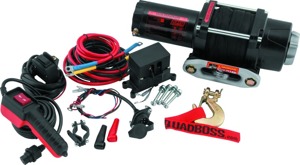 QuadBoss 3500Lb Winch with Synthetic Rope and Hawse Fairlead