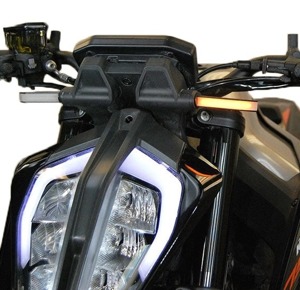New Rage Cycles Front LED Turn Signals Black Fits 18-24 KTM 790 Duke