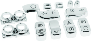 Bikers Choice Chrome Switch Cap Kit For 16-18 FLHTK/L - Original chrome switch cap kit For 16-18 FLHTK/L