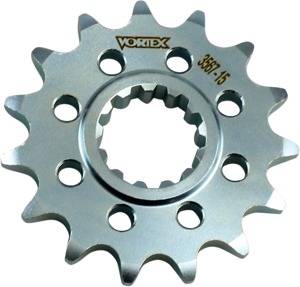 Vortex Steel Front Sprocket 525 15T Silver For Yamaha MT-07 MT-09 MT-10 R1 - 15 tooth steel front sprocket for Yamaha models