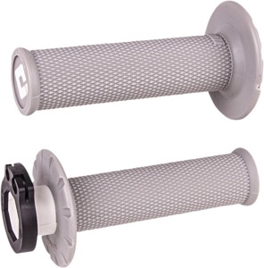 ODI V2 Lock-On No-Waffle Grips Gray for 7/8 in Bars - Lock-On grips, gray, fits 7/8 in handlebars