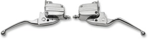 Drag Specialties Brake/Clutch Lever Assembly Chrome For Harley FLH Models - Brake/clutch lever assembly for Harley FLH models