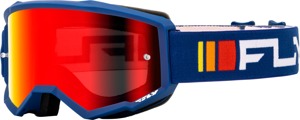 Fly Racing Youth Zone Goggle Navy/White Red Mirror/Smoke Lens - Youth offroad goggle Navy/White Red Mirror/Smoke Lens