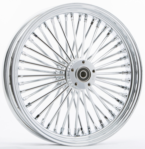 HardDrive 48-Spoke Chrome Wheel 16x3.5in 1in Axle for BT/XL 00 Later - Chrome 48-spoke 16x3.5in wheel for BT/XL 2000-up