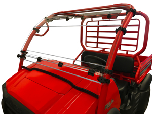 Hinged Full Windshield Upper Vents - For 2017 Kawasaki KAF400 Mule SX