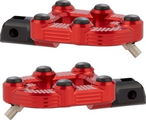Arlen Ness MX Footpegs Red - No Mounts