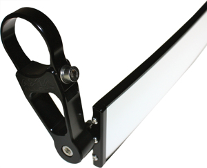 AXIA 17in Panoramic Rear View Mirror Black 1.5in Arm Clamp Mount - Wide rear view mirror for ATV/UTV, clamp mount needed