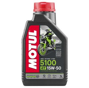 Motul 5100 4T 15W50 Synthetic Blend Engine Oil 1L - Synthetic blend oil for 4-stroke engines
