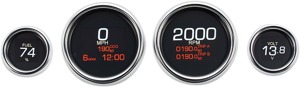 MLX Series Chrome Gauges Bagger 4 Gauge by Dakota Digital