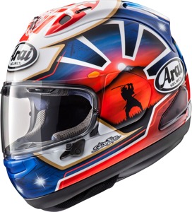 Arai Corsair-X Dani Samurai-2 Helmet Medium Red/Blue - Premium full-face helmet with advanced features.