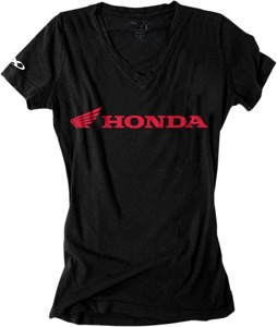Women's Honda Horizontal Tee Black XL by Factory Effex