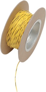 Yellow / Black 18 Gauge Color Match Primary Wire - 100' Spool