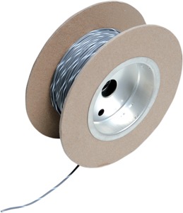 Gray / White 18 Gauge Color Match Primary Wire - 100' Spool