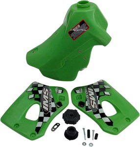 IMS Large-Capacity Gas Tank Green For Kawasaki KDX200 KDX220 - Green 3.4 gal. tank for Kawasaki KDX200/KDX220