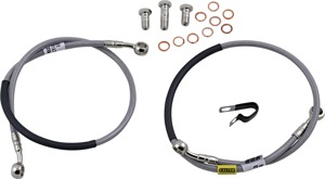 Stainless Steel Front 2-Lines Brake Line Kit - For 08-12 Suzuki Hayabusa