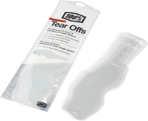 100% Jr. 2 Standard Tearoffs Clear 20-Pack for Youth Goggles