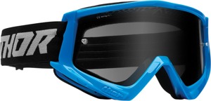 Thor Combat Sand Racer Goggles Blue Smoke Lens Adult Unisex - Anti-fog sand goggles with smoke lens, adult unisex