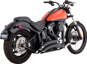 Vance & Hines Big Radius 2-into-2 Exhaust Black For Harley Softail 86-09 - Fits Harley Softail 1986-2009