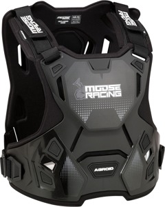 Moose Offroad Agroid Youth Chest Guard 2XS/XS Black - Chest protector for youth riders, Black, 2XS/XS