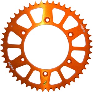 Works Triplestar Aluminum Rear Sprocket 51T Orange - For 91-20 Husq KTM