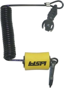 WSM Kill Switch Lanyard Yellow Black For Sea-Doo Spark Trixx - Kill switch lanyard for Sea-Doo Spark and Trixx