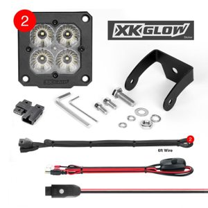 Flush Mount 20W LED Cube Light Kit with RGB Accent â€“ XKGLOW C3 2pc