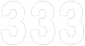 Factory Effex 4" Pro Numbers White #3 Pack of 3