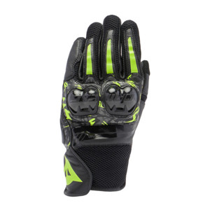 Dainese Mig 3 Unisex Leather Gloves 2XS Black/Anthracite/Yellow - Unisex leather gloves in 2XS