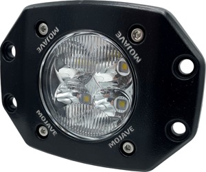 Tiger Lights 3" Flush Mount 40W LED Light Black Racing Mojave Series