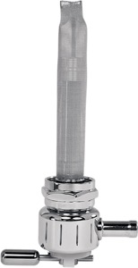 Pingel 22mm Grooved Outlet Inward Fuel Petcock Round Vertical Smooth