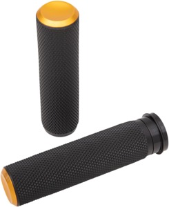 Arlen Ness Knurled Rubber Grips Gold FBW