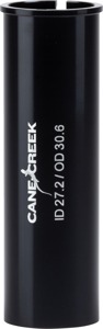 Cane Creek Seat Post Adapter 30.4mm to 27.2mm Aluminum Black - Seat post adapter 30.4mm OD to 27.2mm ID, Black