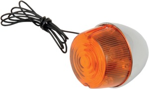 Chris Products FX Type Turn Signal Lamps Chrome/Amber For 73-83 HD Sportster