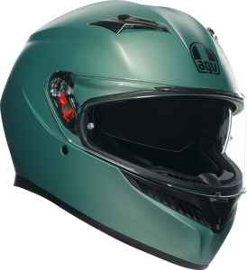 AGV K3 Mono Full Face Helmet Matte Salvia Green XL - Full face helmet with sun visor, XL, Matte Salvia Green
