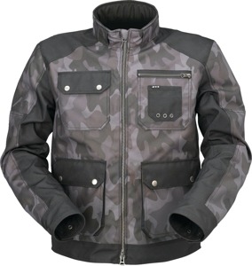 Z1R Camo Jacket 3XL Men's Gray Zip-Front Textile - Men's 3XL camo jacket, gray, zip-front, textile