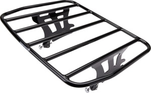 Cobra BA Flat Rack Gloss Black For 97-08 HD Touring