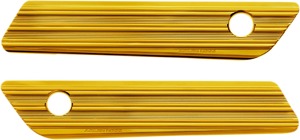 Arlen Ness Saddlebag Latch Covers Gold