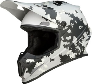 Z1R Rise Digi Camo MX Helmet 2XL Gray Unisex - Adult 2XL off-road helmet in gray Digi Camo