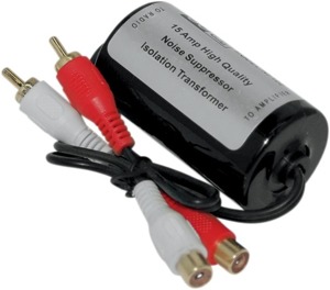 NAMZ Ground Loop Isolator RCA Audio Noise Filter Black - Reduces ground loop noise in audio systems