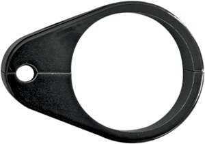 Drag Specialties Black Billet Single Cable Clamp 1.5in - Black billet cable clamp for 1.5in diameter