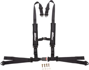 Moose Auto Buckle Seat Harness 2" 4PT - Black