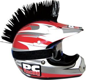 PC Racing Black Helmet Mohawk