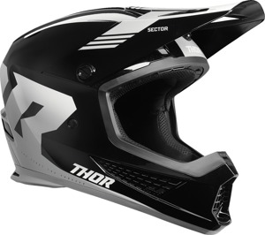 Thor Sector 2 Carve Helmet XS White/Black - MX helmet with Carve graphic in XS size
