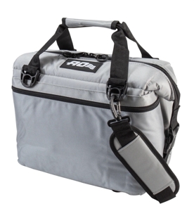 AO Coolers 12 Pack Ballistic Cooler Silver - Rugged 12-pack cooler in ballistic silver