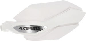 Acerbis Argon Handguards Gloss White Pair - Closed handguards, Gloss White, universal fit